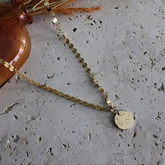Aelia — Collier chaîne gold filled et pendentif plaqué or 3 microns