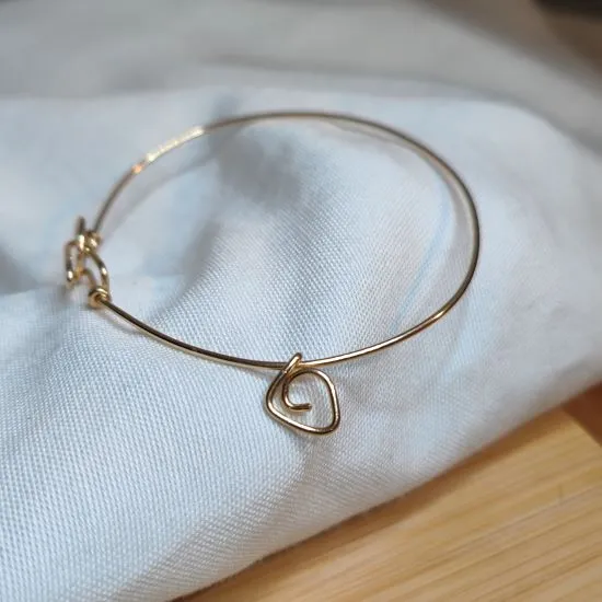 Cochléa — Bracelet fil d'or laminé